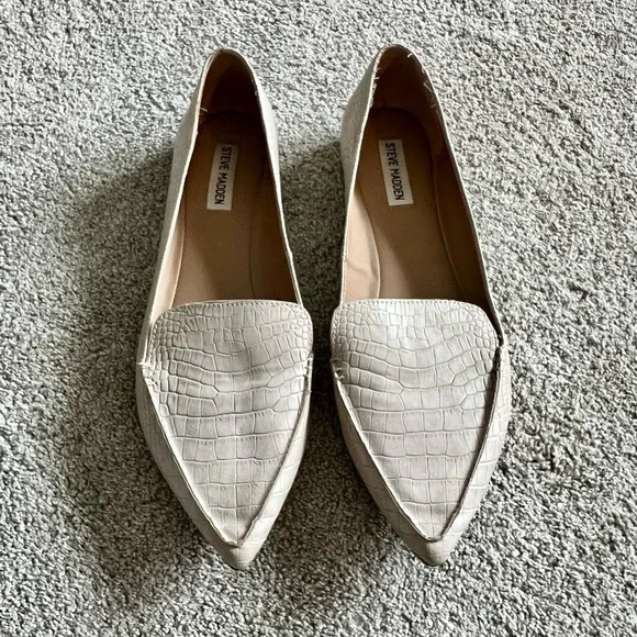 Steve madden feather loafer grey new arrivals
